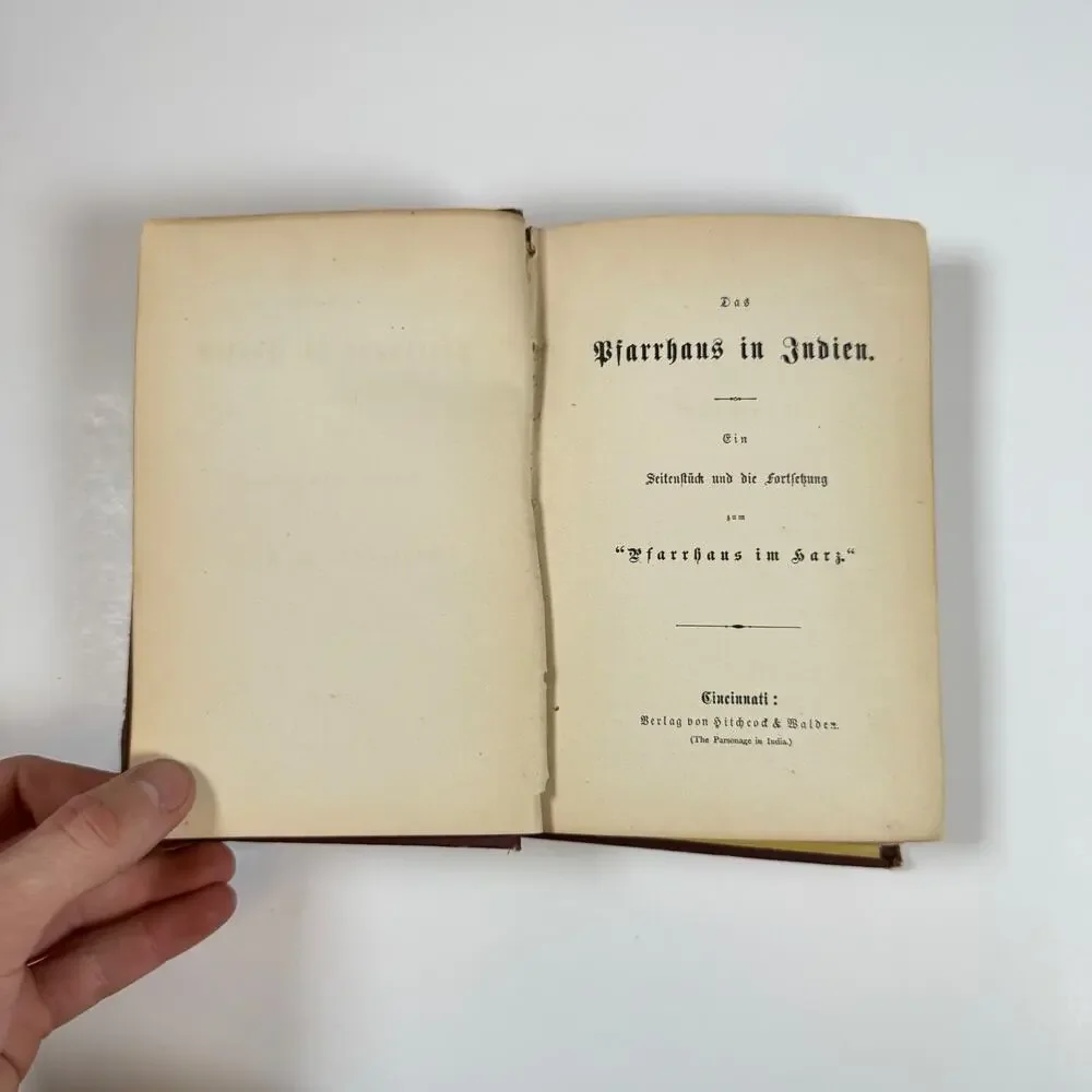 The Parsonage in India Antique book German Language